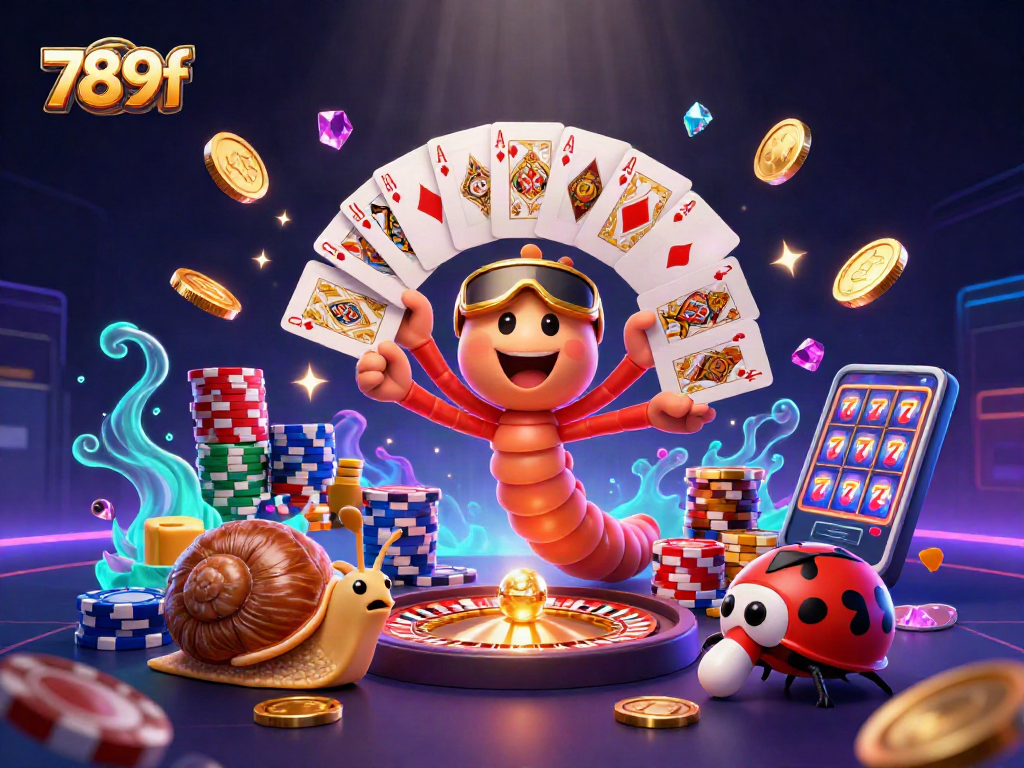 Feel the excitement at 789f with our animated casino scene featuring vibrant characters and dynamic gaming elements.