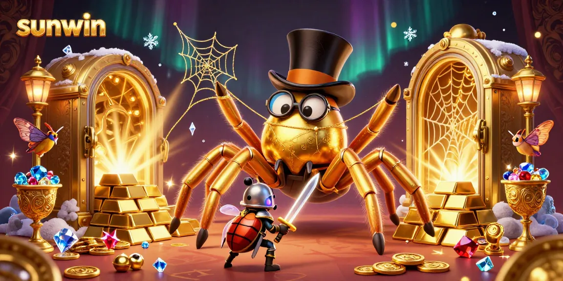 Sunwin offers an exciting casino experience as the golden tarantula spins a web of fortune.