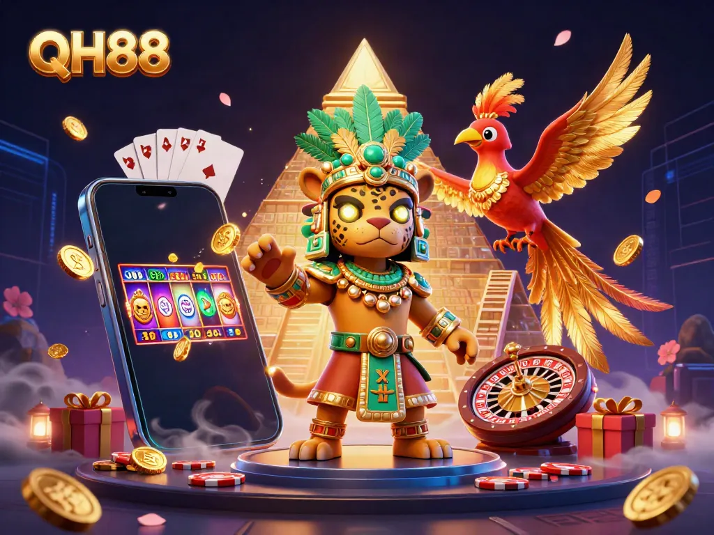 Experience thrilling gameplay at QH88 with vibrant slot games and dynamic casino elements.