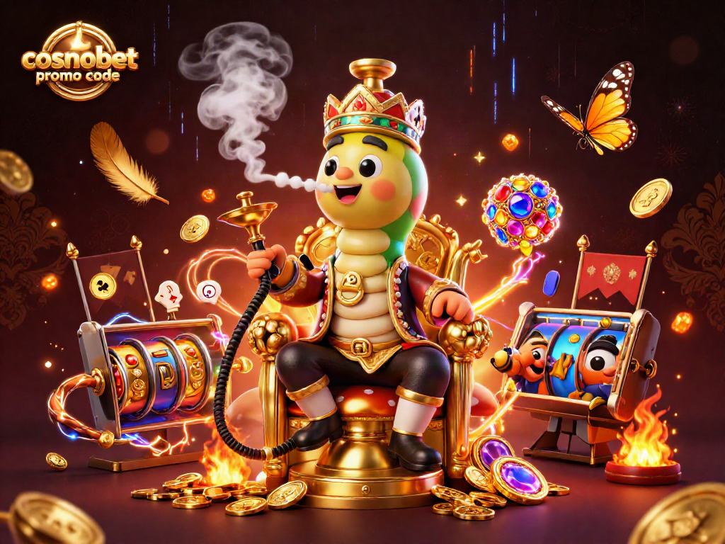 Explore vibrant gaming action with the Cosmobet promo code in a detailed illustrated scene