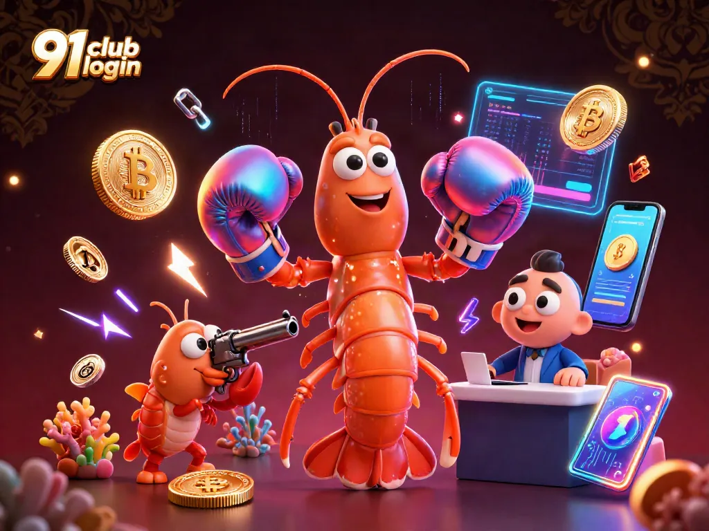 Engage with the thrilling 91 club login experience featuring dynamic characters and vibrant gaming elements.