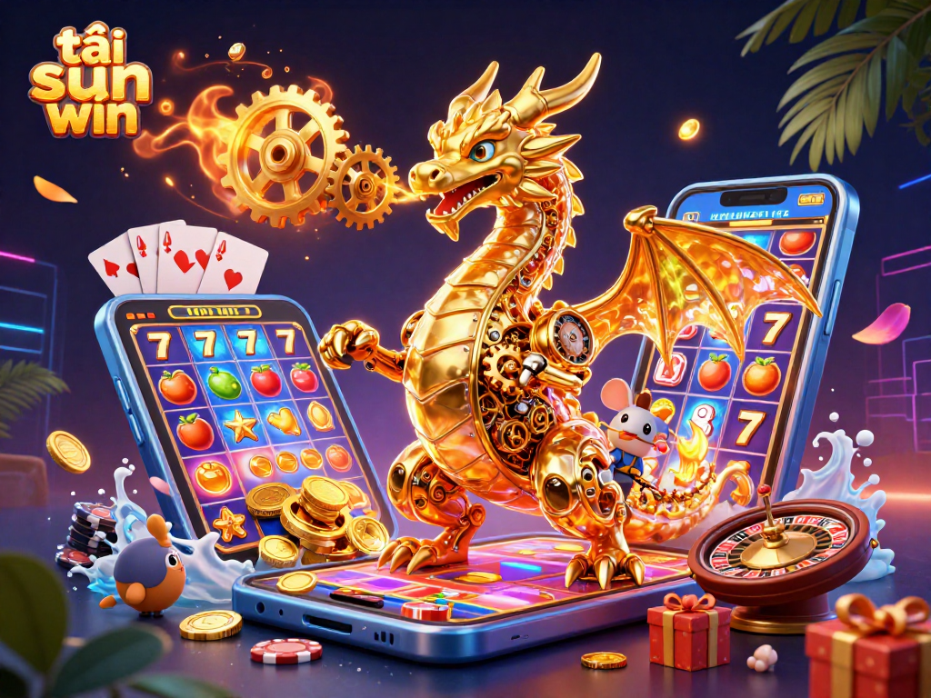 Engage with tải sun win: enjoy immersive slots experience with a golden dragon and interactive elements.